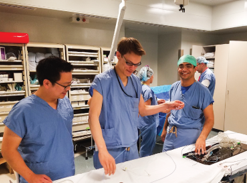 trainees in the skills lab