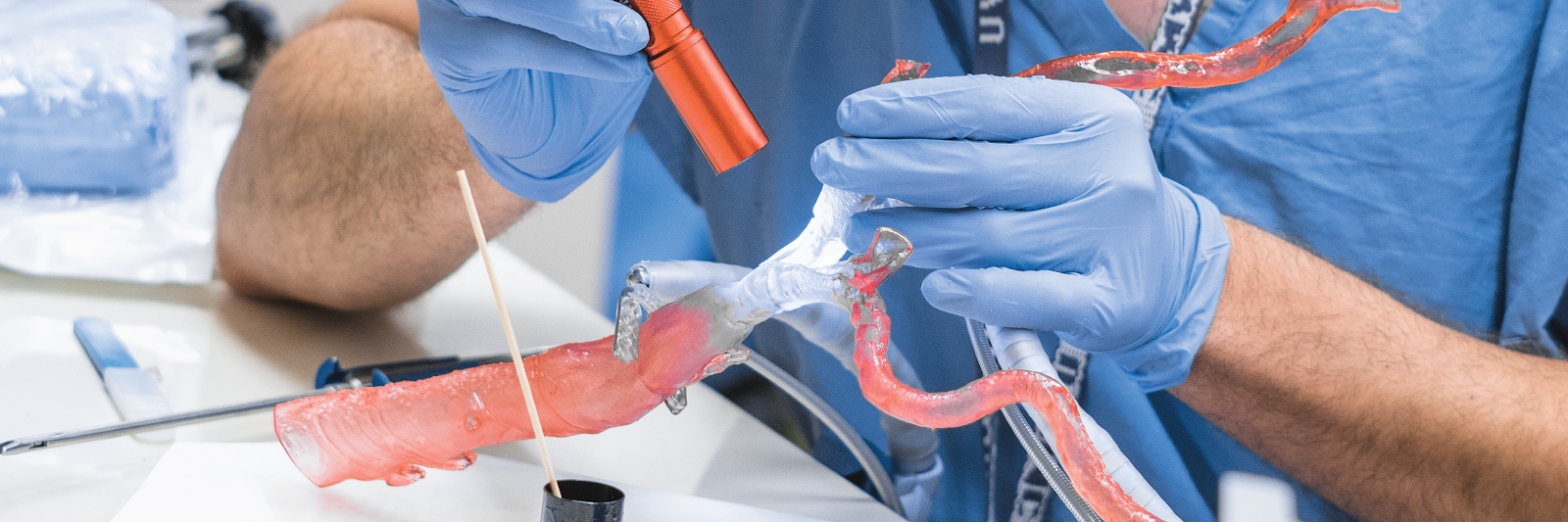 Checking a 3D printed portion of a heart