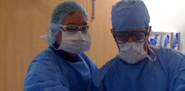 Physicians in scrubs